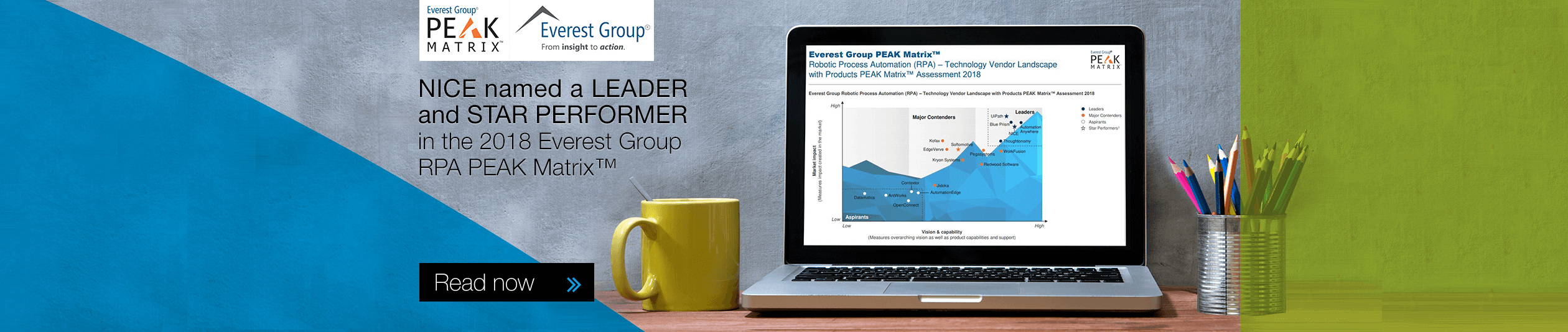 NICE named a LEADER and STAR PERFORMER in the 2018 Everest Group RPA PEAK Matrix™