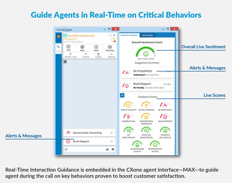 guide agents in real time on critical behaviors