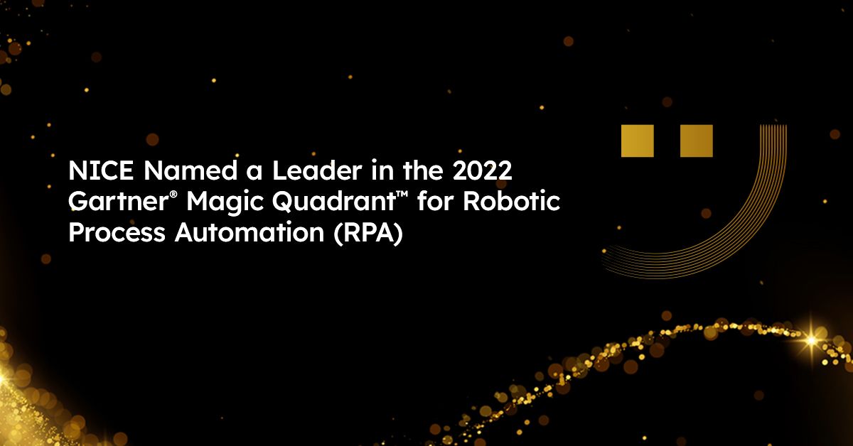 NICE 2022 Gartner Magic Quadrant for RPA