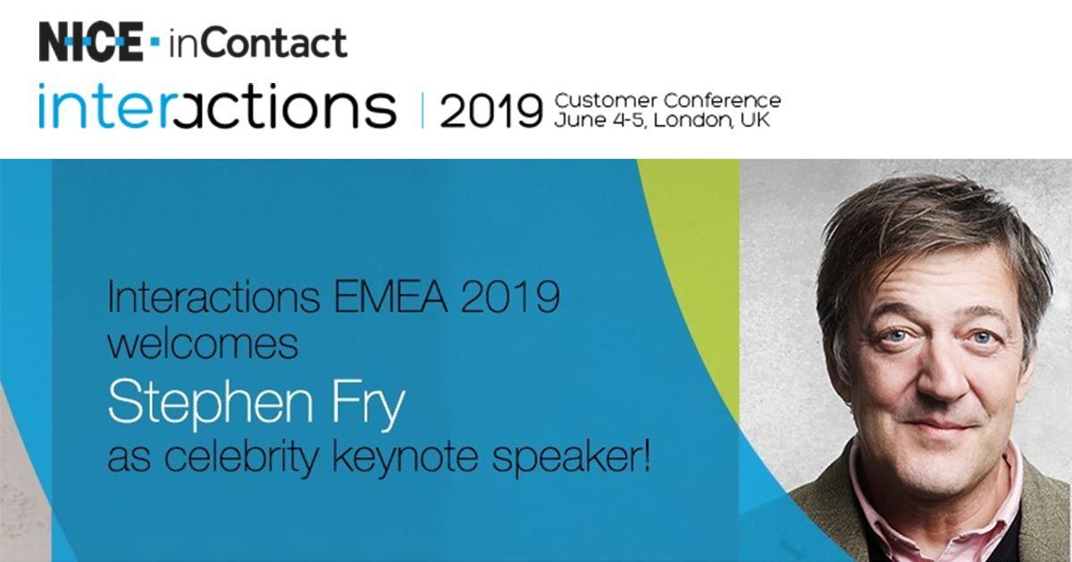 Interactions EMEA Welcomes Stephen Fry as Keynote
