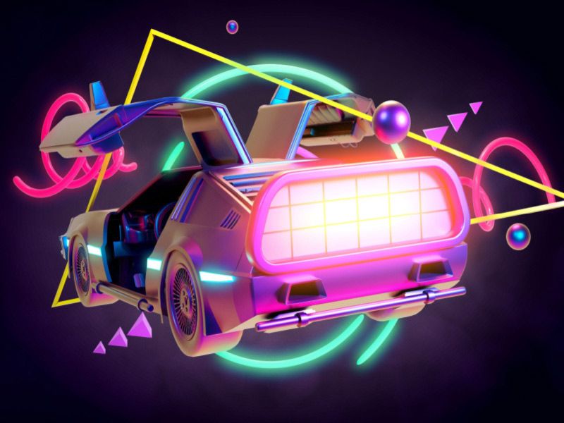 illustration car retro