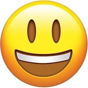 isolated yellow smiling face upper white