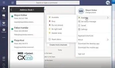 CXone unified directory with Microsoft Teams