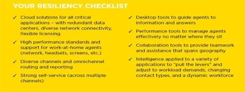 your resiliency checklist