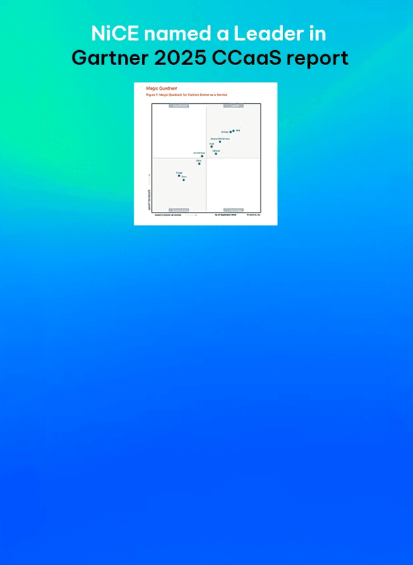 NiCE Named a Leader in the 2025 Gartner® Magic Quadrant™ for Contact Center as a Service For 11th Consecutive Year