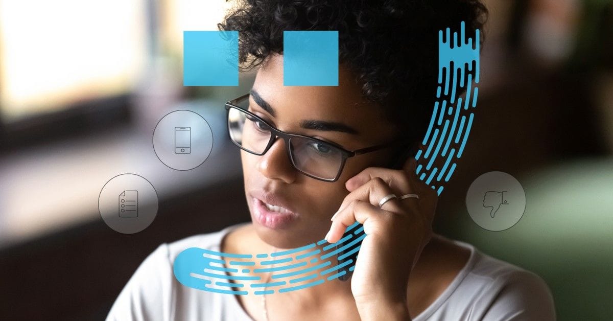 woman answering call