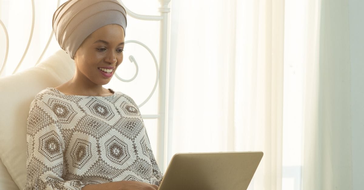 Call center agent with cancer is glad she can work from home during COVID-19, while she is immuno-compromised.