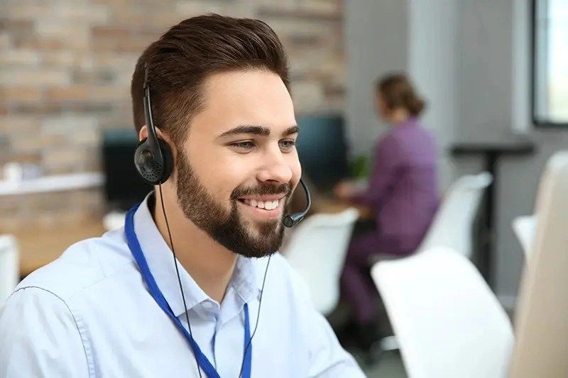 a man wearing headphones