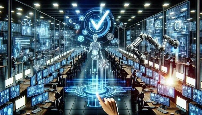 Illustration of AI-driven data entry and processing