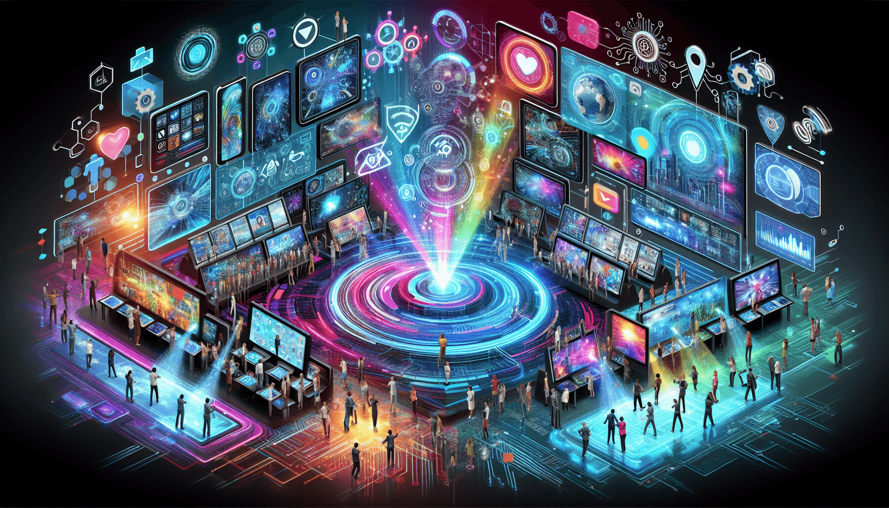 Future trends in self-service portals illustrated through modern technology.