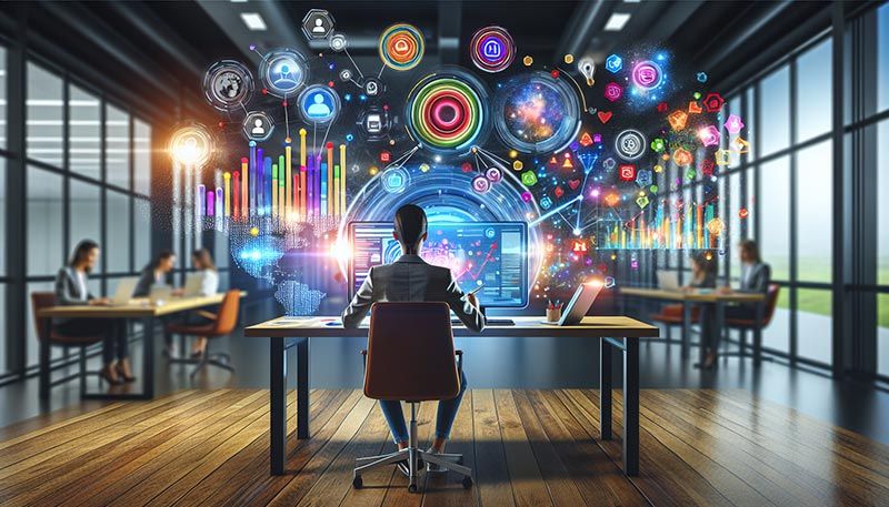 A conceptual drawing of implementing AI driven personalization in marketing.