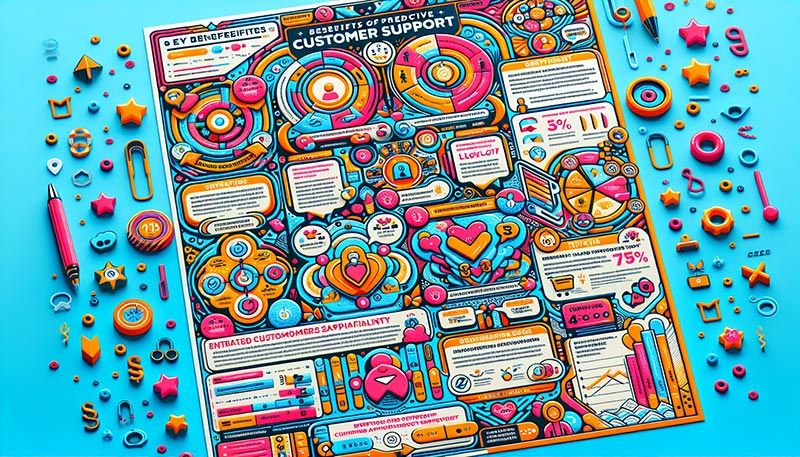 A visual representation of the key benefits of predictive customer support.