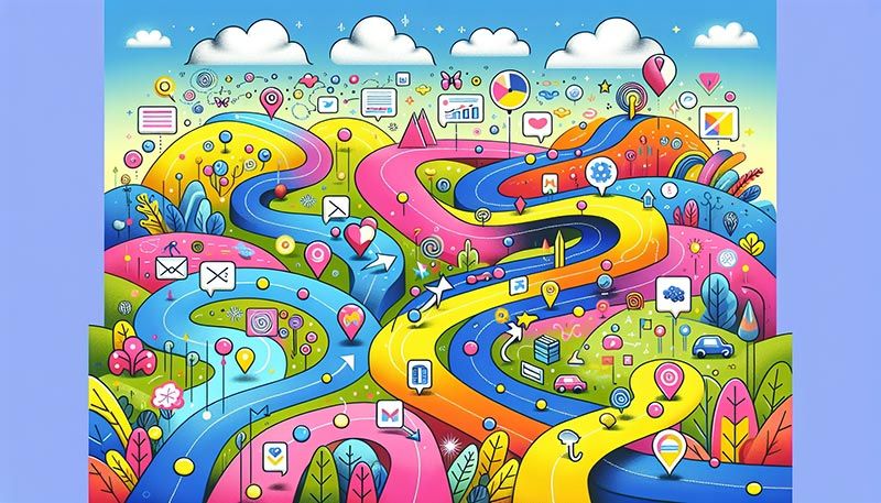 An illustration depicting hyper personalized customer journeys.