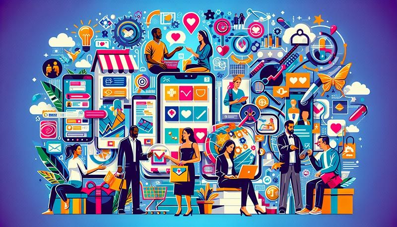 An illustration of real-world examples of hyper personalization in different industries.