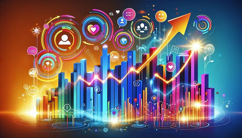 An illustration representing the measurement of customer satisfaction and retention rates in proactive customer service.