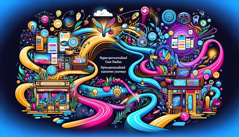 An illustration showing successful case studies of hyper personalized customer journeys.