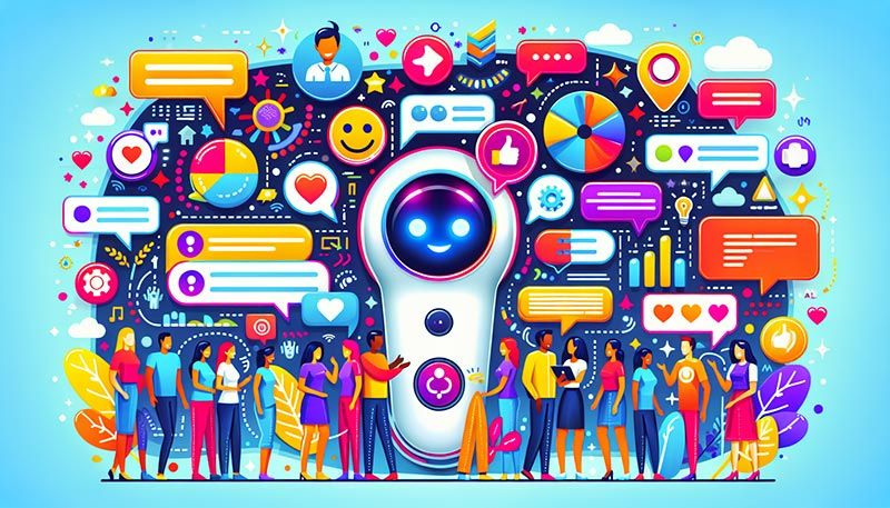 An illustration showing the benefits of using AI voice assistants for customer experience.