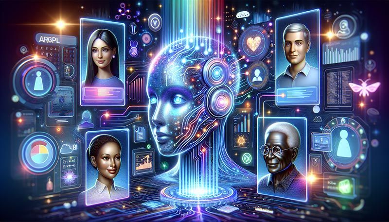 Illustration depicting AI-driven customer experience personalization.