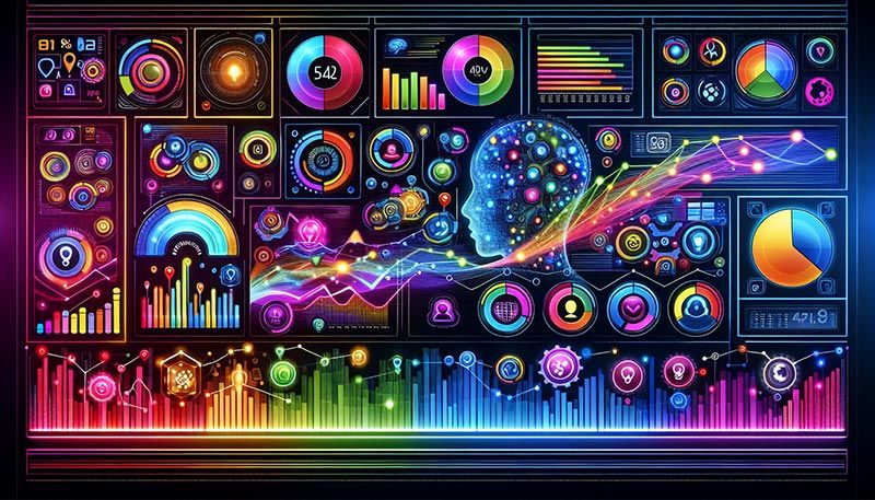 Illustration representing the measurement of AI's impact on customer experience.