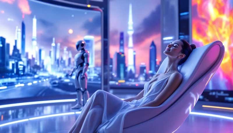 A visual representation of AI technology enhancing customer experience.