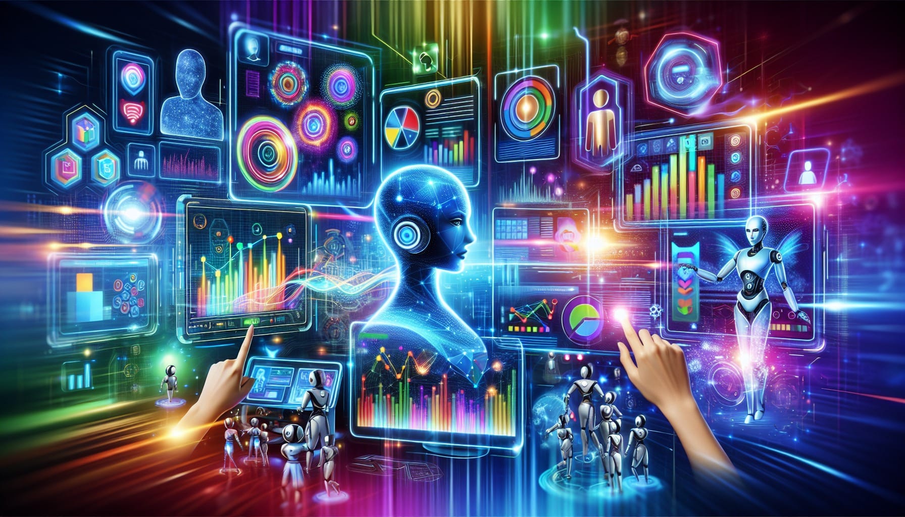 Illustration of AI agent assist tools enhancing agent performance.