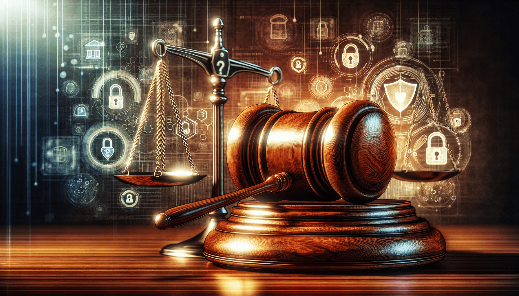 An illustration representing legal compliance and data privacy laws.