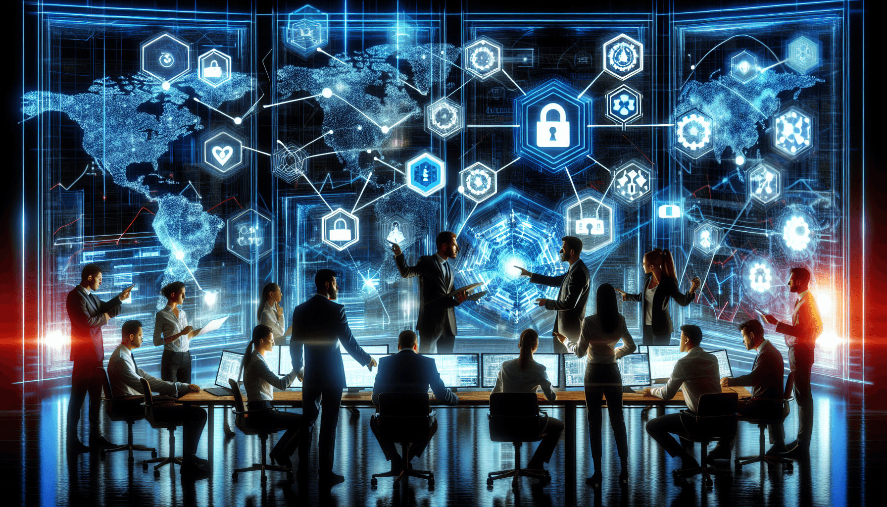 An illustration of robust data protection measures being implemented.