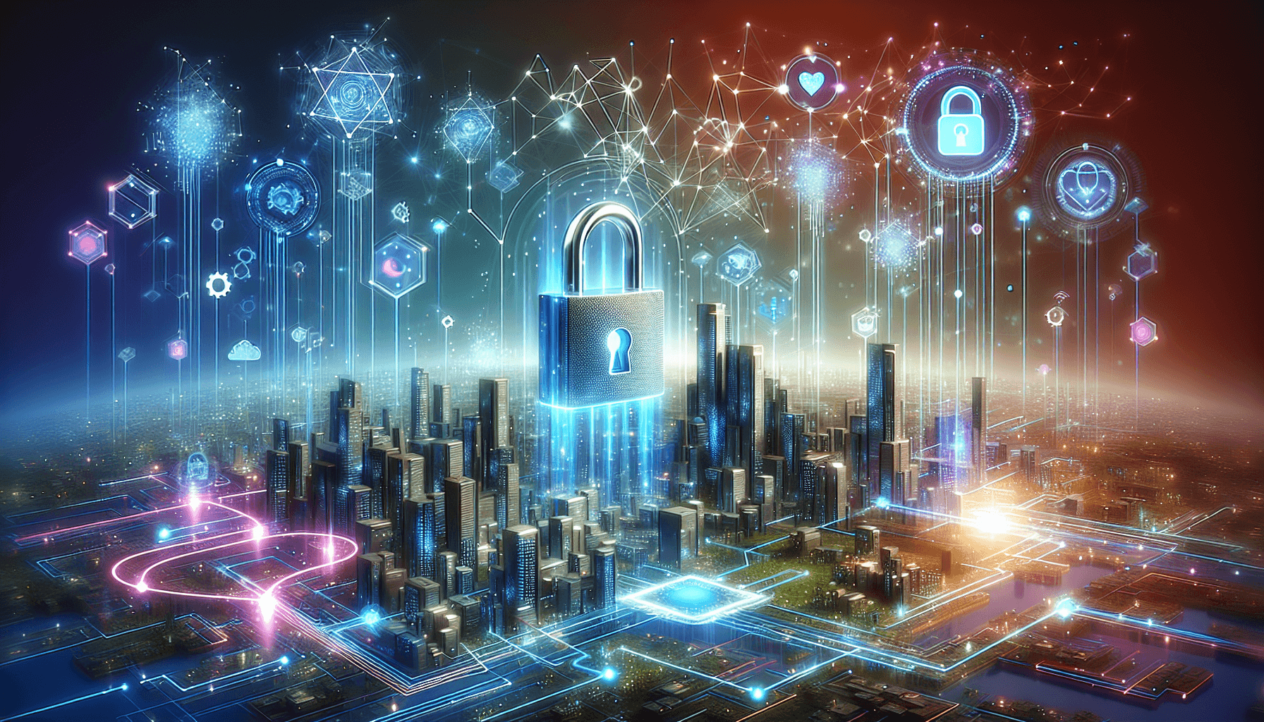 An illustration showcasing technology being leveraged for data security.