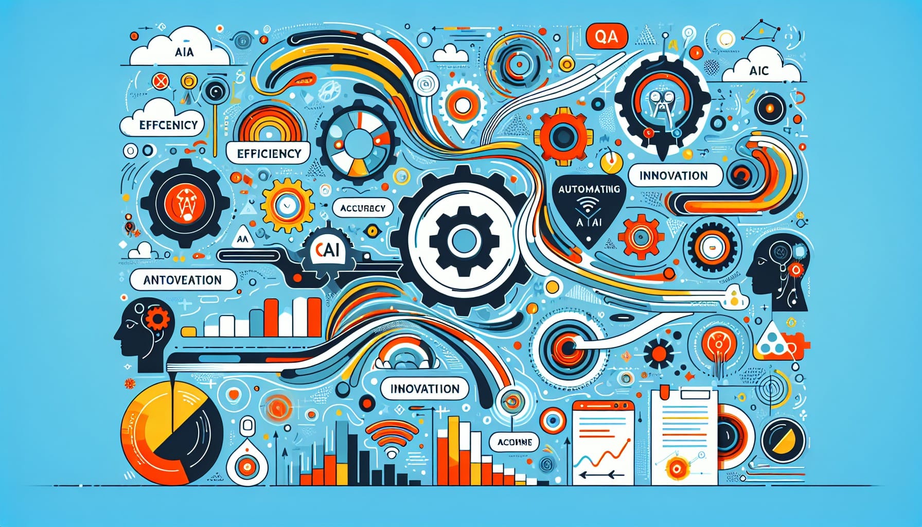 A visual representation of trends in automating QA with AI.
