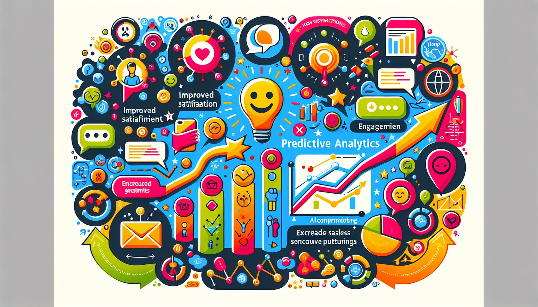 A visual representation of the benefits of predictive analytics for customer support.