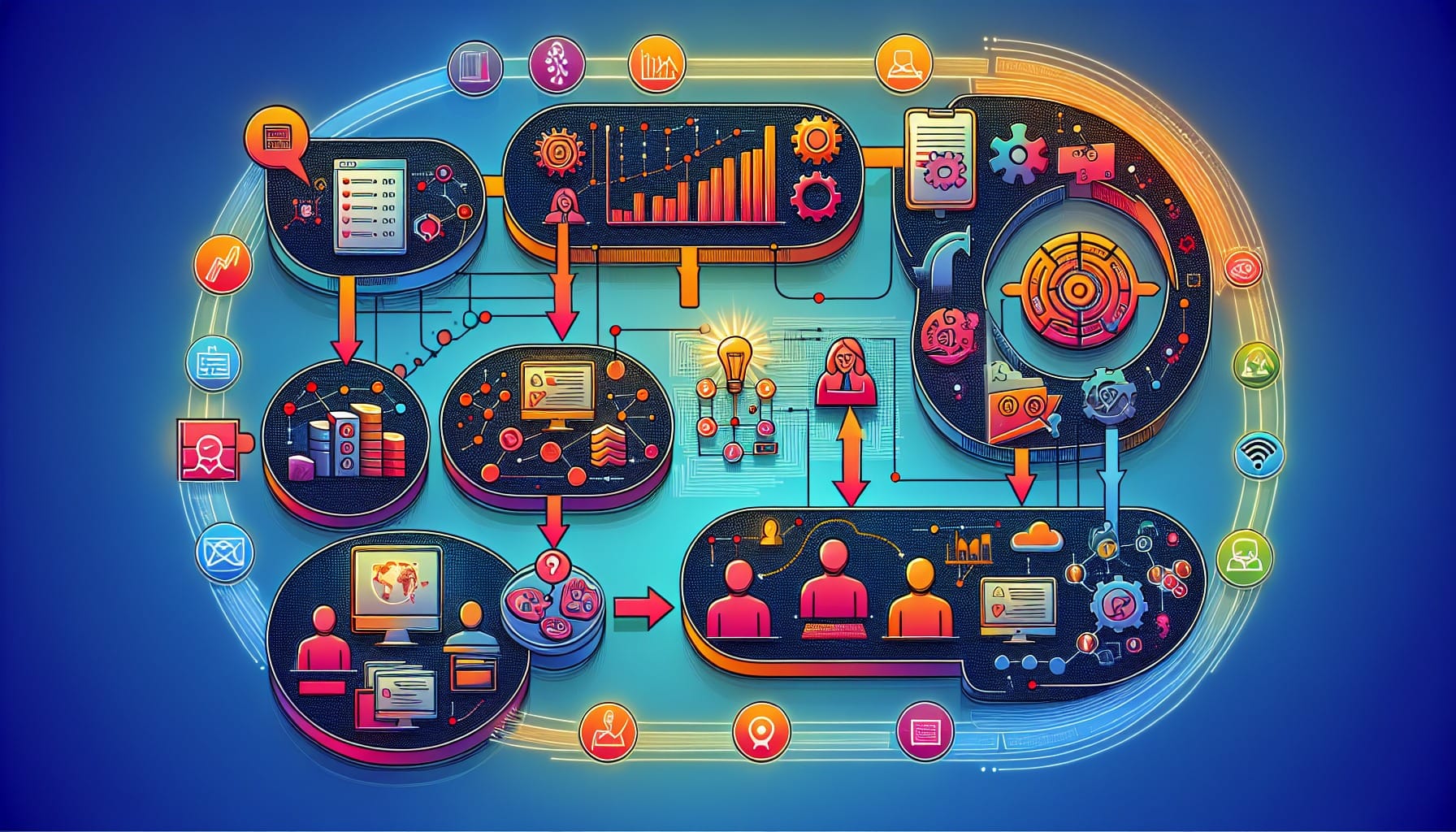 An illustration of implementing predictive analytics in customer support systems.