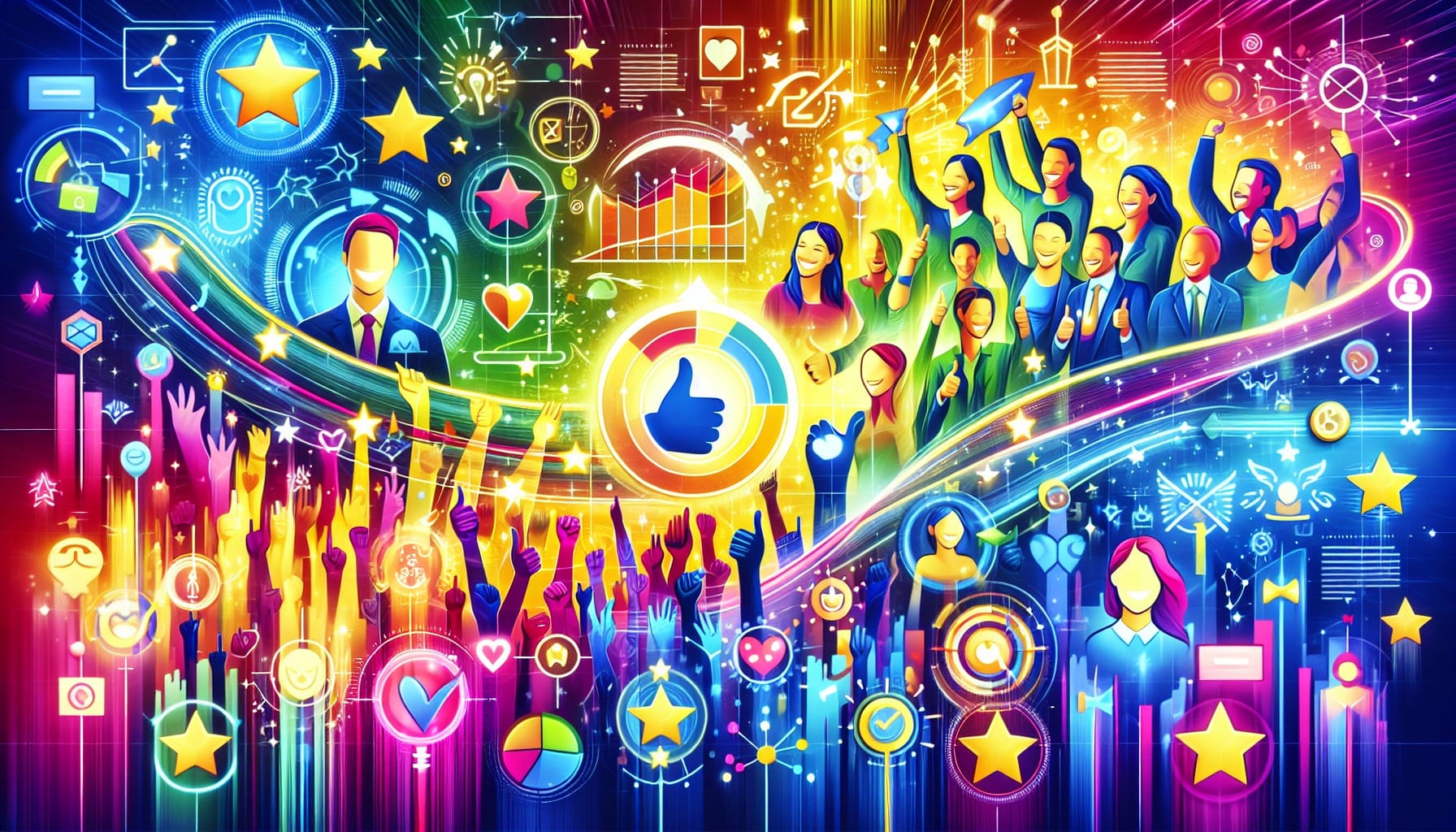 A case study illustration highlighting customer experiences with NiCE Ltd. products.