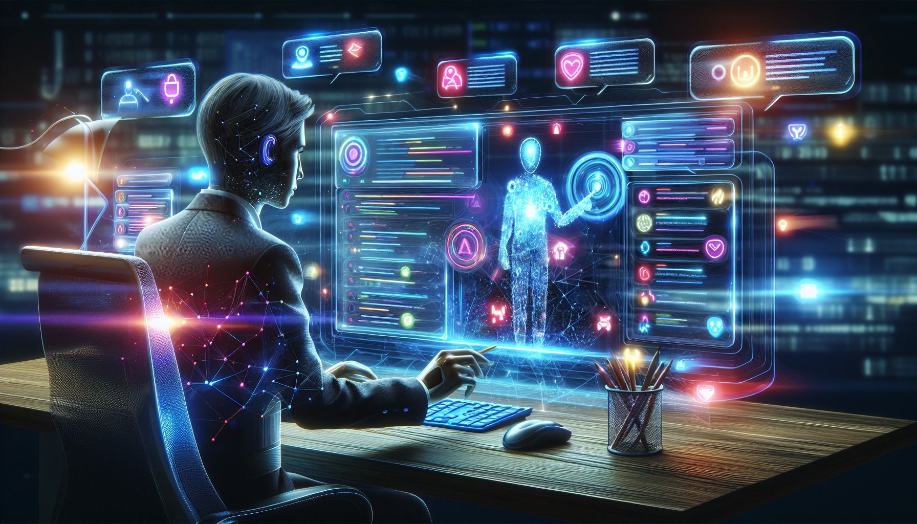 A visual representation of real-time guidance for agents using AI.