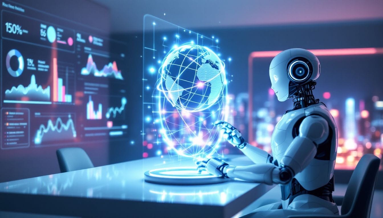 A graphic showing the key benefits of AI in contact centers, including improved customer experience and operational efficiency.